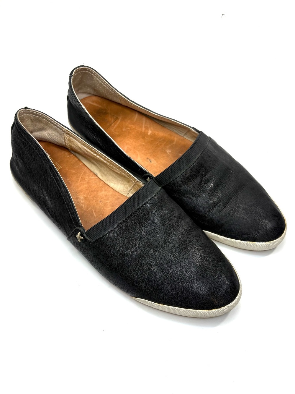 Frye Black Leather Flats | 9M